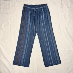 Go by GoSilk Blue V-Neck Blouse & Pants (set)